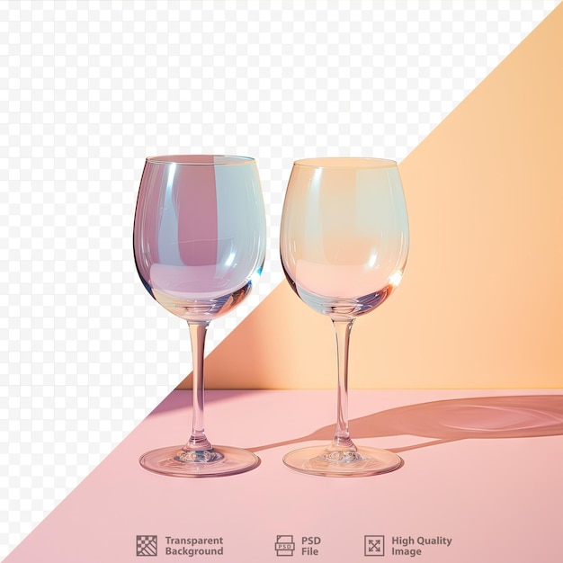 Deux Verres Sur Fond Transparent