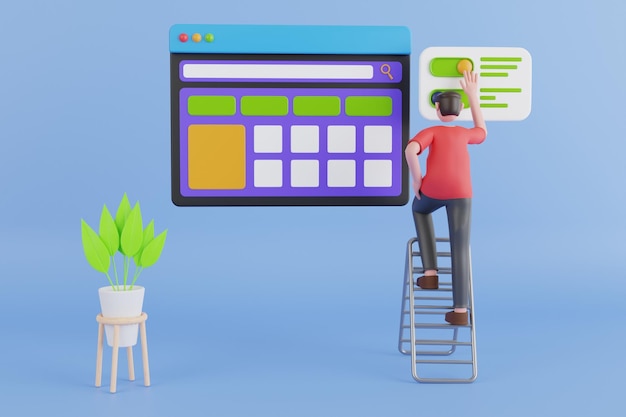 Développement de la conception de l'interface utilisateur UX Web concepteur de logiciels ou pigiste travail sur le web