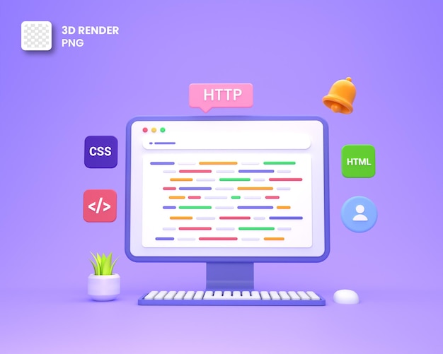 Développement Web 3D ou développement de logiciels ou interface utilisateur de conception Web Codage de l'interface utilisateur et de la programmation