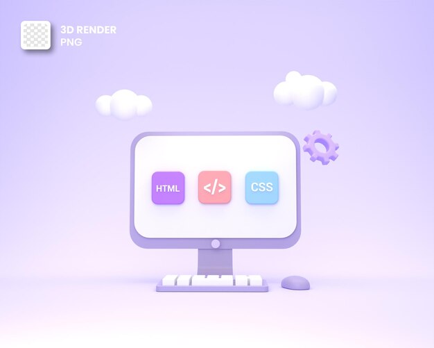 Développement Web 3D ou développement de logiciels ou interface utilisateur de conception Web Codage de l'interface utilisateur et de la programmation