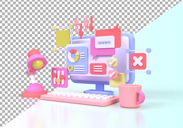 Développement Web pour l'illustration de concept de conception UI UX modèle de page de destination fond d'idée d'entreprise