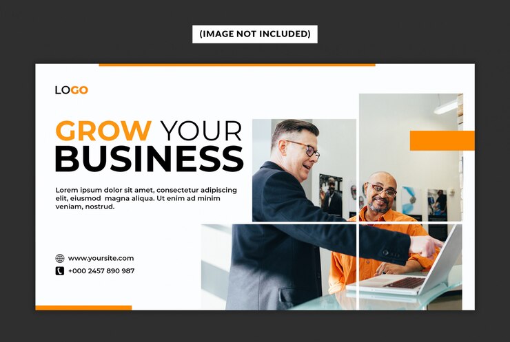 PSD développez votre modèle de bannière web d'entreprise