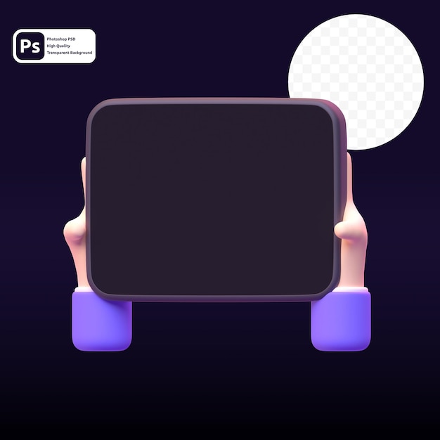 Device Phone in rendering 3d per la presentazione web di risorse grafiche o altro