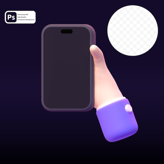 Device Phone in rendering 3d per la presentazione web di risorse grafiche o altro