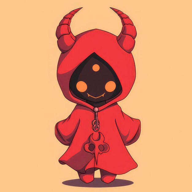 PSD devil cute minúsculo ilustração de arte