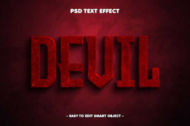 Devil Horror-Texteffekt, der bearbeitet werden kann