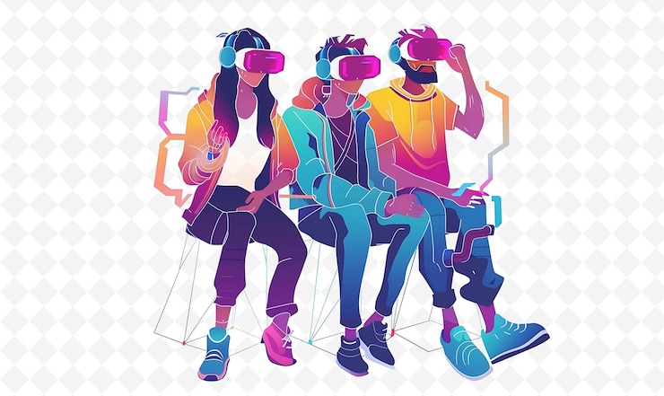 PSD les devins prédisant le futur le design est futuriste et haut plat illustration thème du festival art