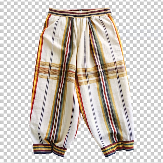 dhoti a rayas en un fondo transparente