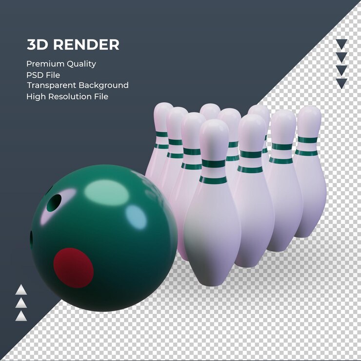 PSD día de bolos 3d bandera de bangladesh representación vista derecha