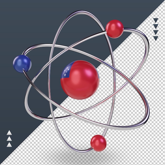 Día de la ciencia 3d bandera de samoa representación vista derecha