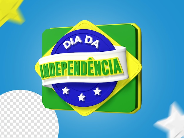 PSD dia da independencia brasil card independence day label brasilien psd