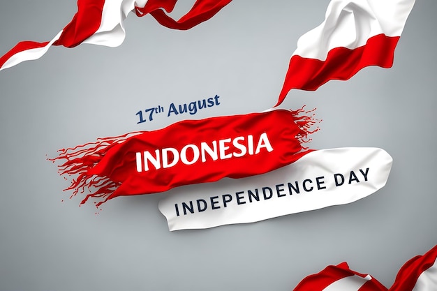 Dia da independência da Indonésia Psd Background Template 07