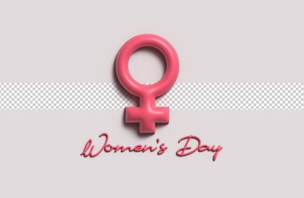 Dia da Mulher - 8 de março espaço de seu texto 3D render ilustração Design.