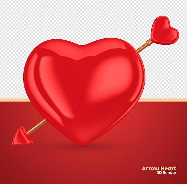 Dia das maes Día de la madre Corazón rojo 3D Render aislado para redes sociales