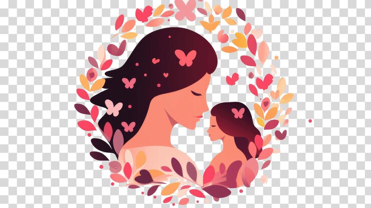 PSD dia das mães isolado na ilustração vetorial de fundo transparente