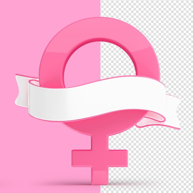 PSD dia das mulheres 3d band symbol dia das mulheres