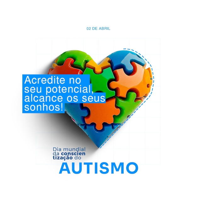 PSD dia de conscientização sobre o autismo psd