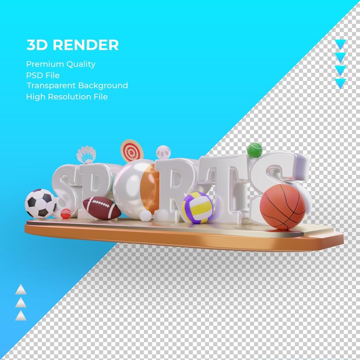 PSD día del deporte 3d bandera de irlanda representación vista derecha