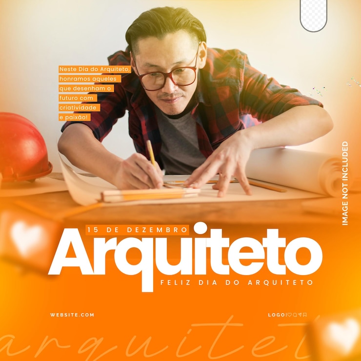 PSD dia do arquiteto feliz dia post en instagram psd