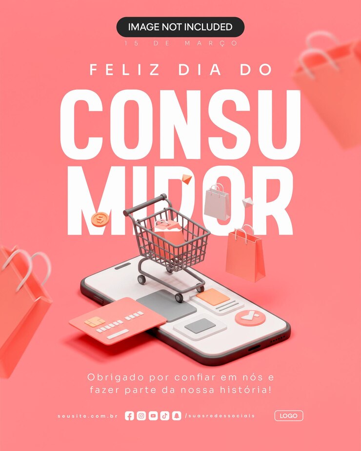 PSD dia do consumidor feliz dia data comemorativa social media 15 de marco 15 de março editavel