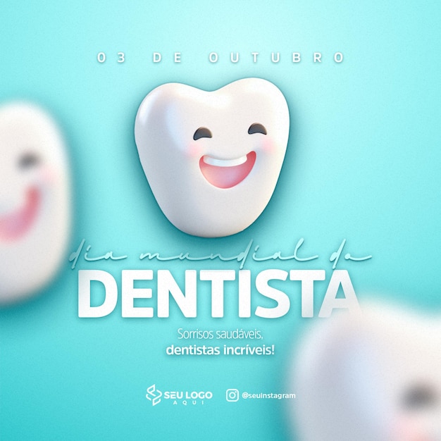 PSD dia do dentista 03 de octubre obrigado dentistas social media psd editavel