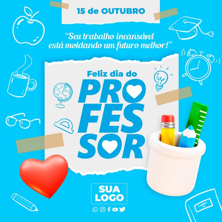 PSD dia do professor 15 outubro redes sociais