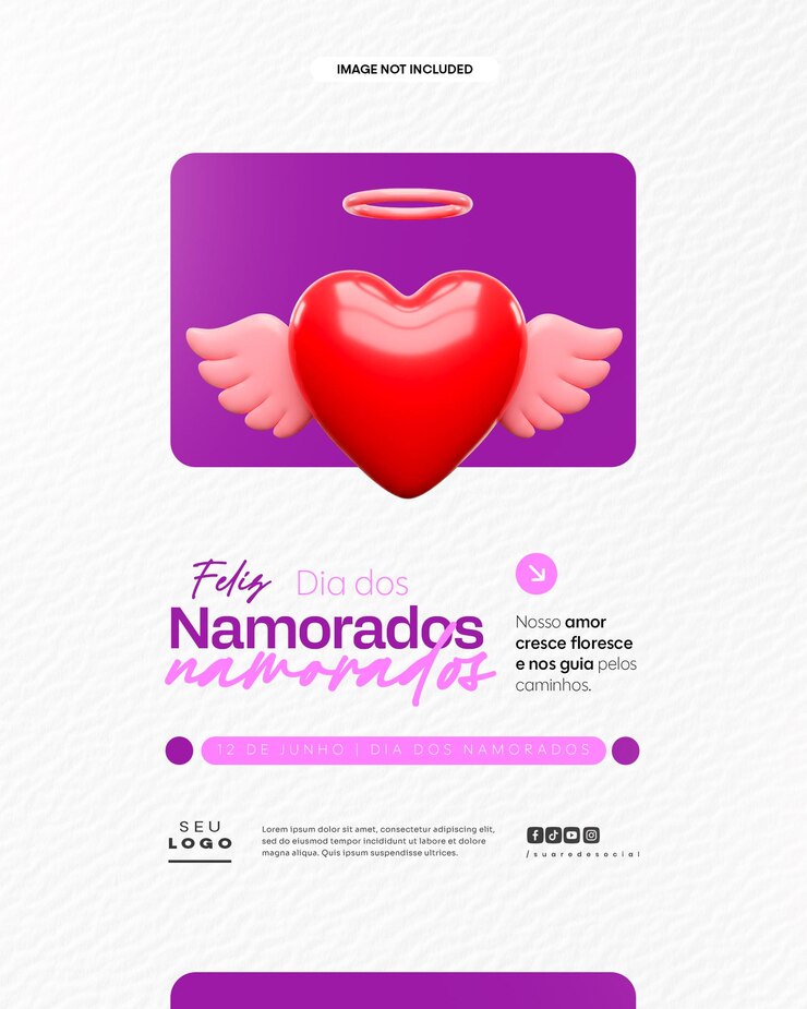 PSD dia dos namorados 12 de junho postagem de mídia social modelo editável brasil