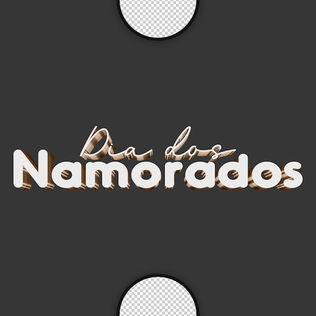 Dia dos Namorados - Effet de texte en 3D