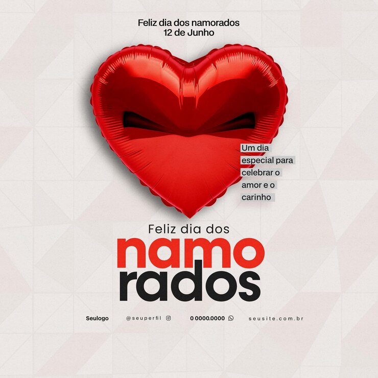 PSD el dia dos namorados flyer psd