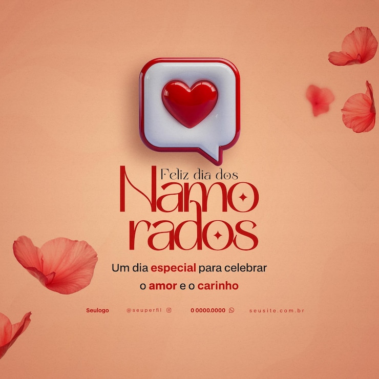 PSD el dia dos namorados flyer psd