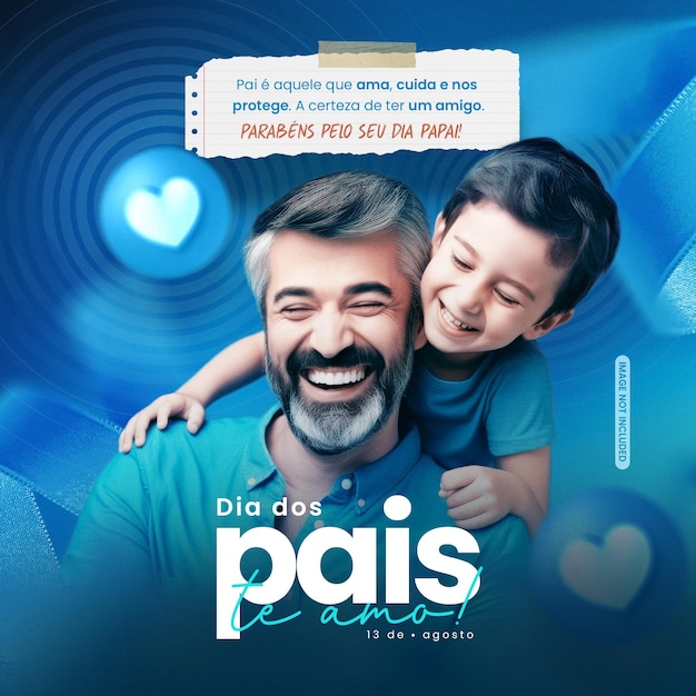 Dia dos Pais 13 de Agosto Día del Padre Feliz dia dos Pais Brasil