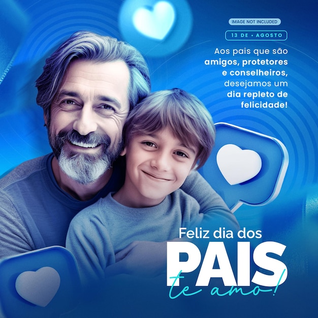 Dia dos Pais 13 de Agosto Festa del papà Feliz dia dos Pais Brasile