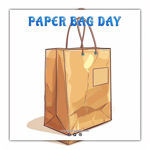 PSD dia dos sacos de papel e do dia sem sacos de plástico