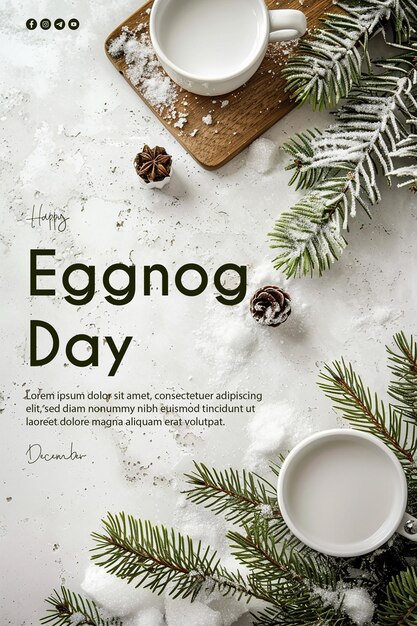 El día del eggnog creativo Diseño gráfico