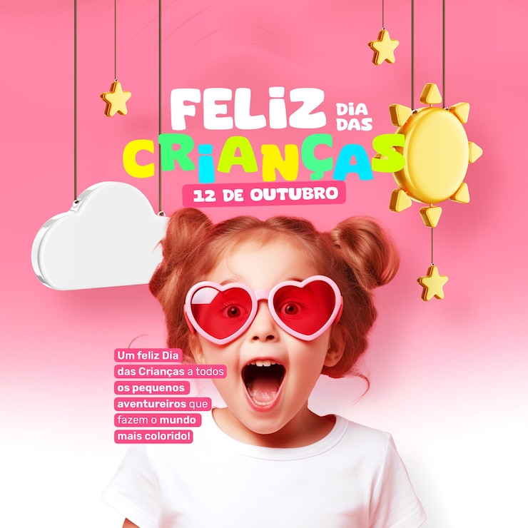 PSD dia feliz das criancas concept journée des enfants 12 octobre post modèle psd modifiable