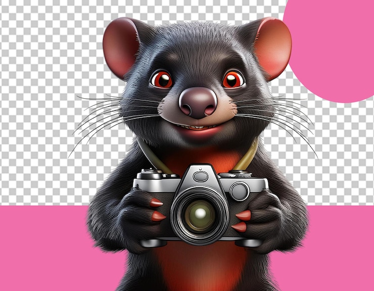 PSD el día de la fotografía linda ilustración png
