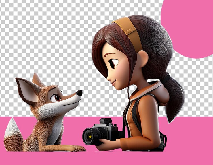 PSD el día de la fotografía linda ilustración png