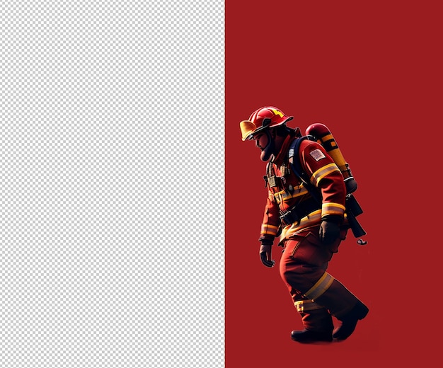 Día internacional de los bomberos 3d renderizado archivo psd y diseños de fondo y templates