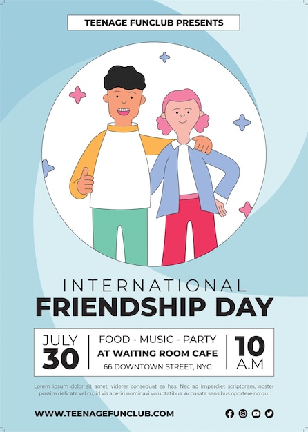 Dia Internacional da Amizade Flyer