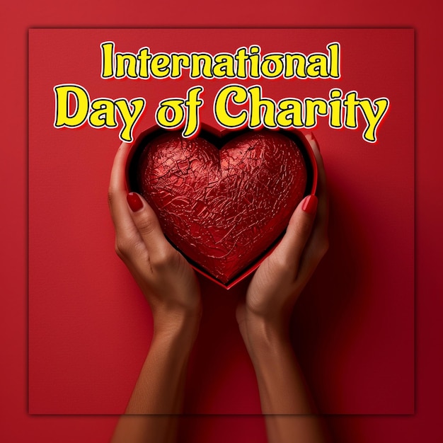 PSD dia internacional da caridade dia mundial da caridade humanitária com dinheiro e caixas de doação