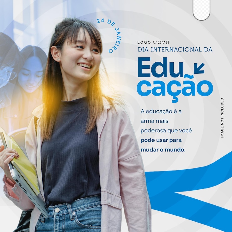 PSD dia internacional da educação post instagram psd