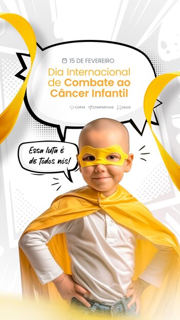 PSD dia internacional de combate ao câncer infantil dia internacional de luta contra o cáncer infantil