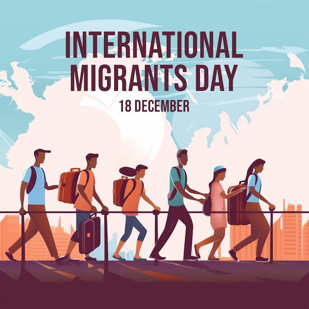 PSD dia internacional dos migrantes post psd