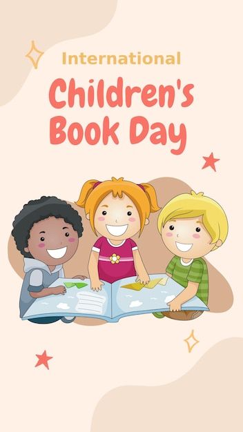 PSD el día internacional del libro infantil en instagram