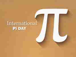 PSD día internacional del pi 14 de marzo con símbolos de la tarta ilustración vectorial de fondo de color gris