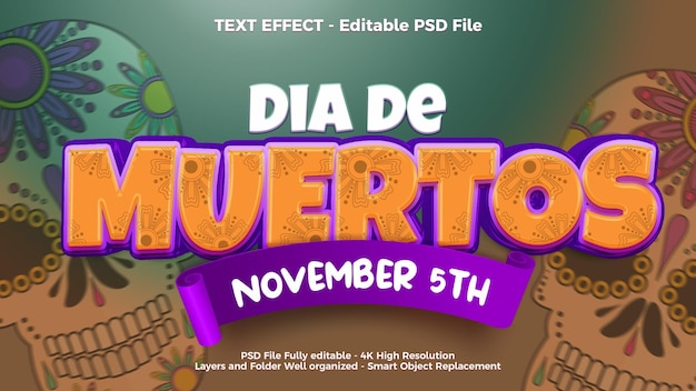 Dia de muertos design template