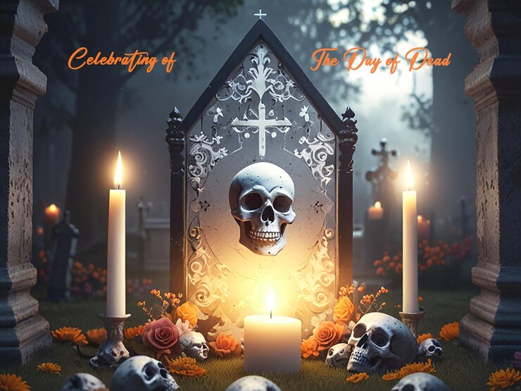 PSD día de los muertos diseño de publicaciones en las redes sociales