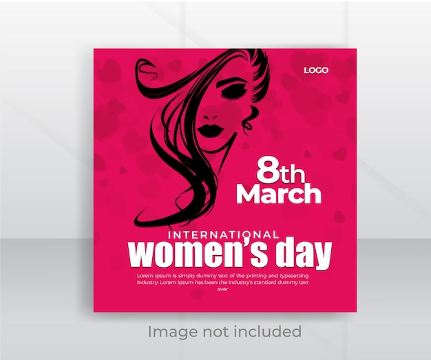 Día de la mujer nuevo diseño de cartel o diseño de publicaciones en las redes sociales