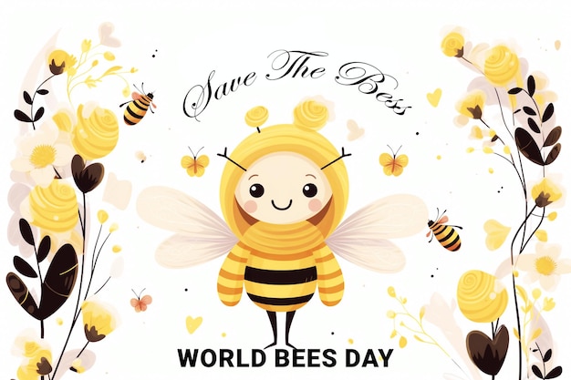 PSD el día mundial de las abejas (psd)