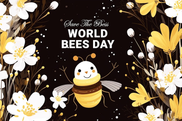 El día mundial de las abejas (psd)